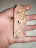 Pink Amethyst Flower Agate Tower with Druzy – 75g | Ref. 2009