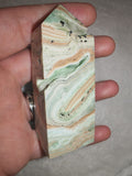 Green Onyx Banded Calcite Tower – 109g | Ref. 2110