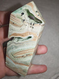 Green Onyx Banded Calcite Tower – 109g | Ref. 2110