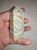 Green Onyx Banded Calcite Tower – 109g | Ref. 2110