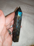 Labradorite Tower with Blue, Green & Gold Flash – 135g | Ref. 2082