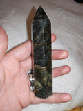 Labradorite Tower with Multicoloured Flash – 140g | Ref. 2803