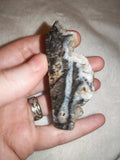 Dark Agate Tower with Druzy Quartz – 75g | Tower #77