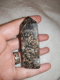 Dark Agate Tower with Druzy Quartz – 75g | Tower #77