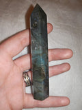 Labradorite Tower with Blue & Gold Flash – 80g | Tower #84