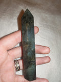 Labradorite Tower with Blue & Gold Flash – 80g | Tower #84