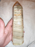 Large Green Onyx Banded Calcite Tower – 740g | Tower #86