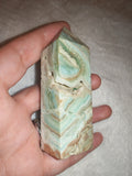 Blue Aragonite Tower – 115g | Tower #90