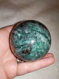 Chrysocolla in Quartz Sphere – 350g | Sphere #23