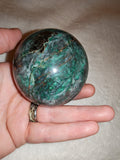 Chrysocolla in Quartz Sphere – 350g | Sphere #23
