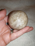 Cream Moonstone Sphere with Bright Flash – 240g | Sphere #24