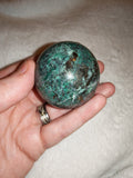 Chrysocolla in Quartz Sphere – 145g | Sphere #28. Ref. 2766