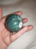 Chrysocolla in Quartz Sphere – 145g | Sphere #28. Ref. 2766