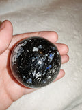 Larvikite Sphere with Blue Flash – 210g