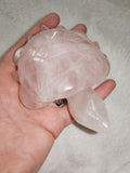 Large Rose Quartz Turtle Carving – 250g