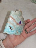 Caribbean Calcite & Aragonite Part-Polished Slab – 155g