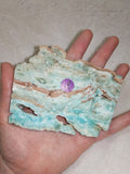 Caribbean Calcite & Aragonite Part-Polished Slab – 155g