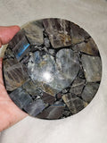 Labradorite Mosaic Coaster with Heart Centre – 215g