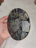 Labradorite Mosaic Coaster with Heart Centre – 215g