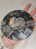 Labradorite Mosaic Coaster with Heart Centre – 215g
