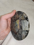 Labradorite Mosaic Coaster with Heart Centre – 215g