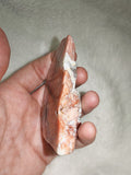 Peach Flower Agate Part-Polished Specimen – 105g