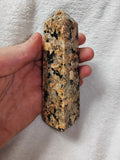 Peach Feldspar Tower with Dark Mineral and Quartz Inclusions - Tower #93