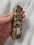 Peach Feldspar Tower with Dark Mineral and Quartz Inclusions - Tower #93