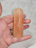 Orange Calcite Tower with Natural Cavity – Tower #99