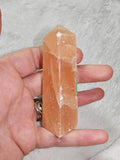 Orange Calcite Tower with Natural Cavity – Tower #99