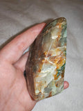 Green Calcite Freeform with Natural Mineral Inclusions – 235g