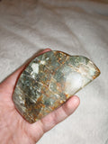 Green Calcite Freeform with Natural Mineral Inclusions – 235g