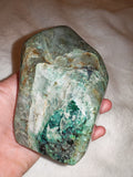 Chrysocolla in Quartz-Rich Matrix Freeform – 565g