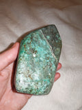 Chrysocolla in Quartz-Rich Matrix Freeform – 565g