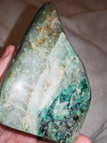 Chrysocolla in Quartz-Rich Matrix Freeform – 565g