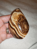 Brown Banded/ Chocolate Calcite Freeform – 280g
