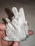 Natural Quartz Crystal Cluster on Metallic Matrix | Collector Mineral Specimen | 118g | Piece #4
