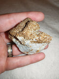Botryoidal Chalcedony with Drusy Quartz & Golden Calcite | Natural Mineral Specimen | 67g