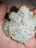 Botryoidal Chalcedony with Drusy Quartz & Golden Calcite | Natural Mineral Specimen | 67g