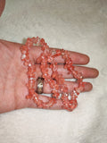 Cherry Quartz Chipstone Stretch Bracelet Pink Crystal Gemstone Bracelet