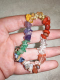 7 Chakra Mixed Gemstone Chipstone Stretch Bracelet Crystal Healing Bracelet
