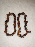 Natural Tiger's Eye Chipstone Stretch Bracelet Crystal Healing Gemstone