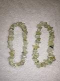 Natural New Jade (Serpentine) Chipstone Stretch Bracelet Crystal Healing