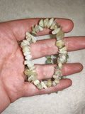 Natural New Jade (Serpentine) Chipstone Stretch Bracelet Crystal Healing