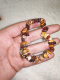 Natural Mookaite Jasper Chipstone Stretch Bracelet | Australian Jasper Crystal Bracelet