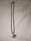 Grey Agate Bear Pendant Necklace on Black Cord | Natural Banded Agate Animal Carving | Crystal Jewellery | #8