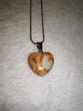 Crazy Lace Agate Heart Pendant Necklace | Natural Banded Agate Crystal Heart | #35