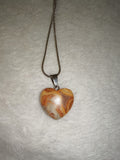 Crazy Lace Agate Heart Pendant Necklace | Natural Banded Agate Crystal Heart | #35