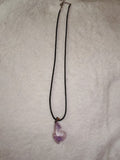 Natural Rough Amethyst Crystal Pendant Necklace | Raw Purple Quartz Point | #36