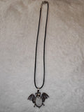 Rose Quartz Bat Pendant Necklace | Gothic Crystal Bat | Natural Rose Quartz | #37